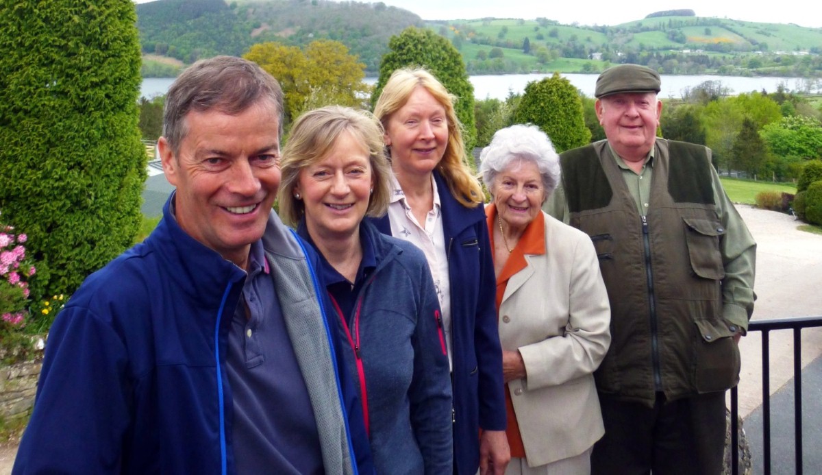 Sustainability champions Malcolm Bell Fiona Bell Barbara Allen and Evelyn and Jimmy Allen