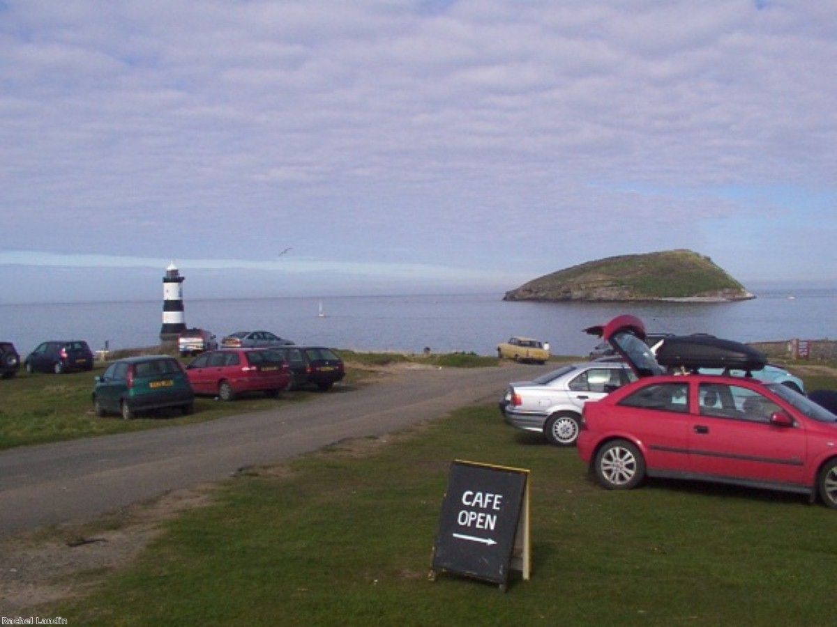 An election candidate is touring Anglesey in a caravan while campaigning