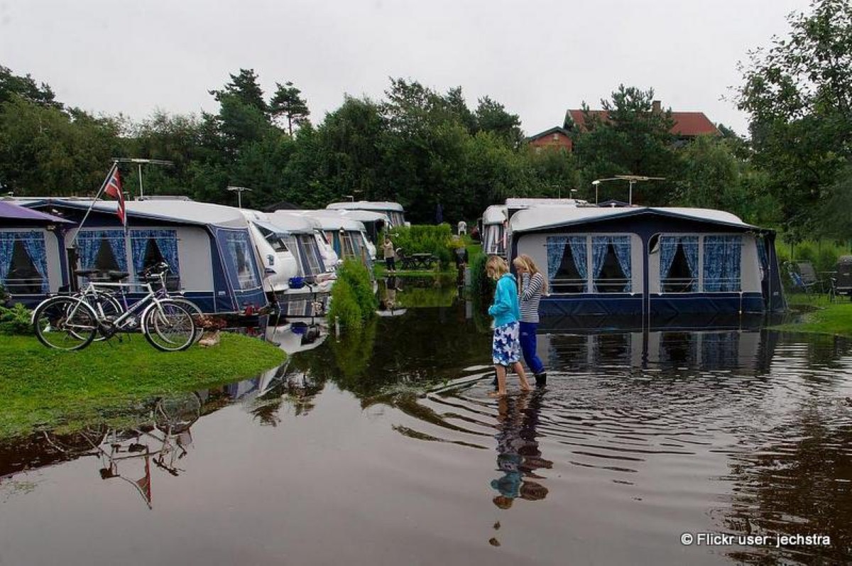 A Government report has shown that 28% of sites are at risk of flooding