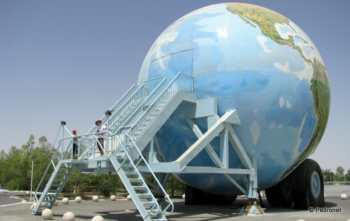 The Globe Caravan is exactly one millionth the size of the real earth