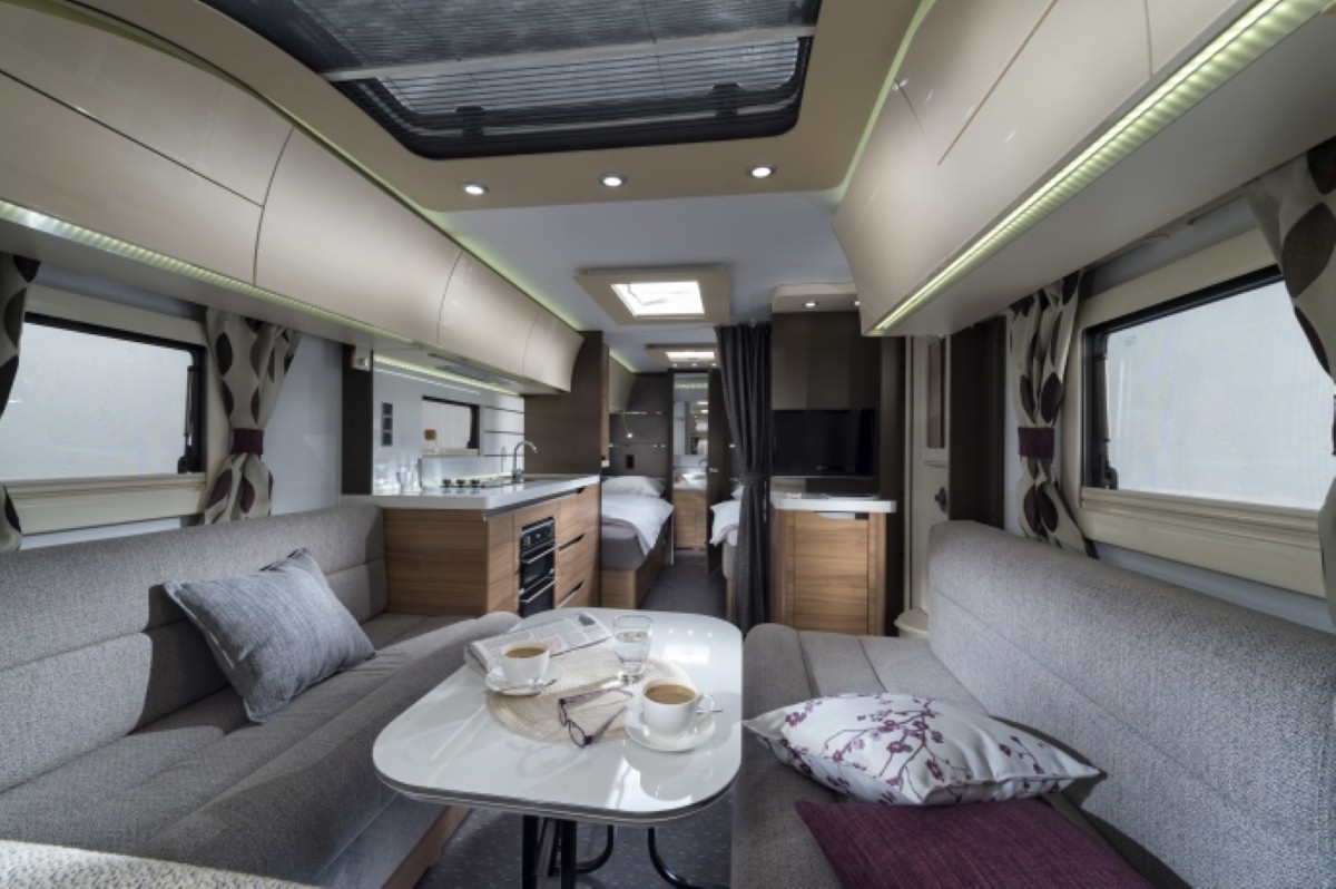 The Adria Alpine is available in two four-berth layouts