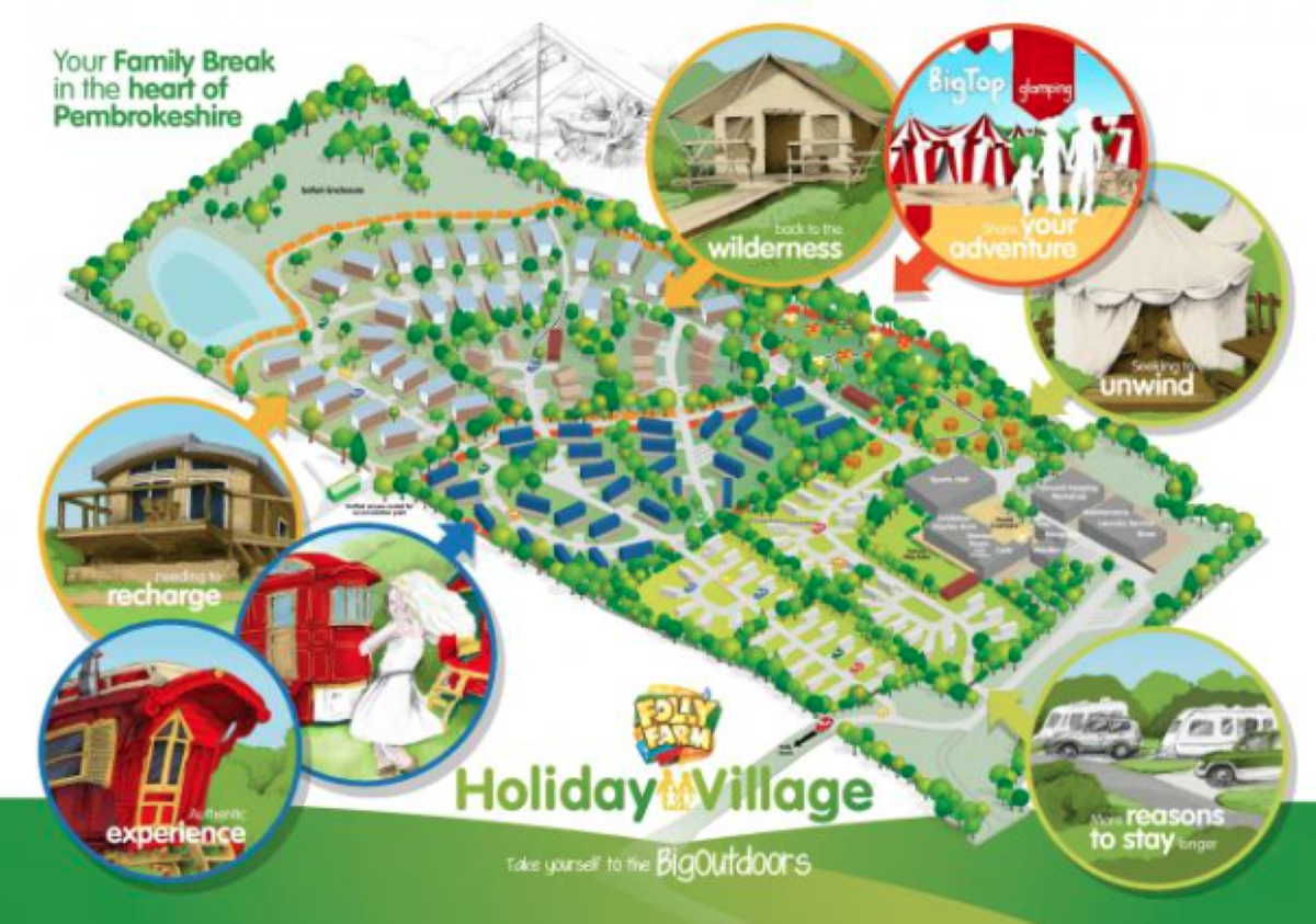 The layout of the new holiday village