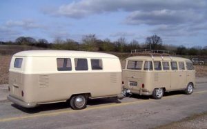 The Dub-Box is a fully fitted caravan modelled on the iconic VW campervan shell