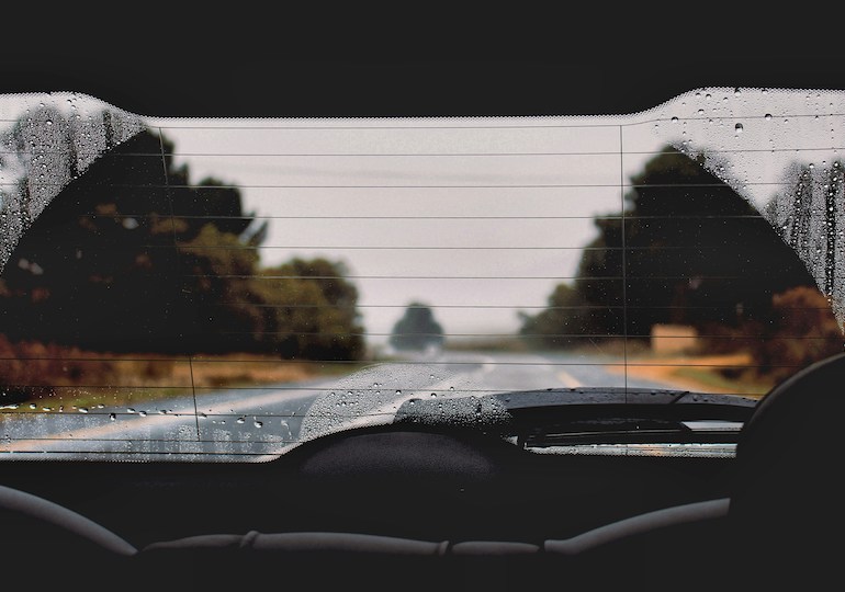 Condensation on a windscreen