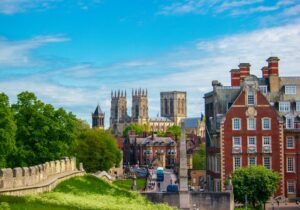 Buildings, including York Minster