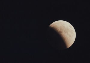 A partial eclipse of the moon