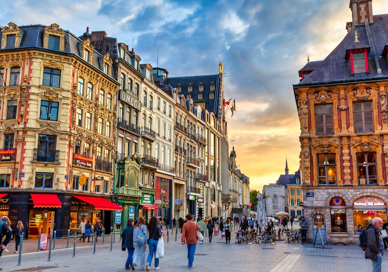 Pedestrians in Lille